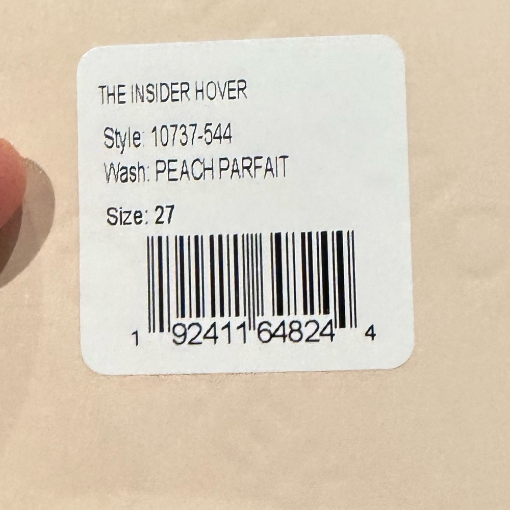 NWT MOTHER THE INSIDER HOVER Jean pink size 27 peach color - Picture 11 of 13